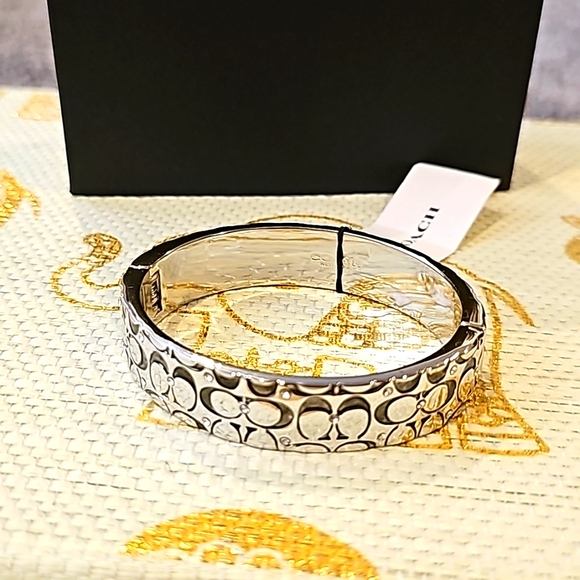 NWT Coach metal bangle with C and cz's - Picture 1 of 4